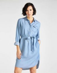 LEE ESSENTIAL DRESS DAMSKA SUKIENKA SUMMER BLUE L50EIINJ 112111309. Niebieskie sukienki Lee, l, bez wzorów, bez kołnierzyka, bez ramiączek. Za 209.99 zł.