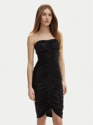 NORMA KAMALI Sukienka koktajlowa ST3243LMD89001 Czarny Slim Fit. Czarne sukienki Norma Kamali, s, bez wzorów, z syntetyku, wizytowe, bez kołnierzyka, bez ramiączek. Za 689.99 zł.