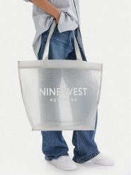 Nine West Torebka CEO-Eloura-LA374-4074 Szary. Szare shopper bag Nine West, bez wzorów, z materiału, bez dodatków. Za 79.99 zł.