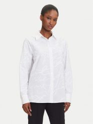 KARL LAGERFELD Koszula A3W11021 Biały Regular Fit. Białe koszule KARL LAGERFELD, bez wzorów, z bawełny, bez kołnierzyka, bez ramiączek. Za 589.99 zł.