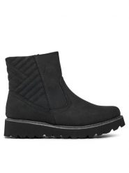 Roxy Botki ARJB700750 Czarny. Czarne botki Roxy, bez wzorów, ze skóry, bez obcasa, na płaskiej podeszwie, bez zapięcia. Za 199.99 zł.
