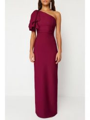 Trendyol Sukienka w kolorze bordowym rozmiar: 34. Czerwone sukienki Trendyol, bez wzorów, bez kołnierzyka, bez ramiączek, maxi. Za 61.60 zł.