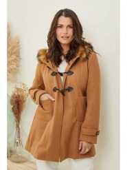 Curvy Lady Płaszcz przejściowy w kolorze karmelowym rozmiar: 48/50. Brązowe płaszcze Curvy Lady, bez wzorów, klasyczne, bez kaptura. Za 140.86 zł.