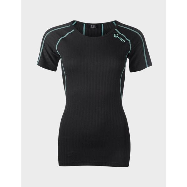 Koszulka termoaktywna damska Halti Ultra Cool Mesh SS. Czarne bielizna termoaktywna damska Halti, bez wzorów, z meshu, bez ramiączek, narciarskie. Za 249.99 zł.