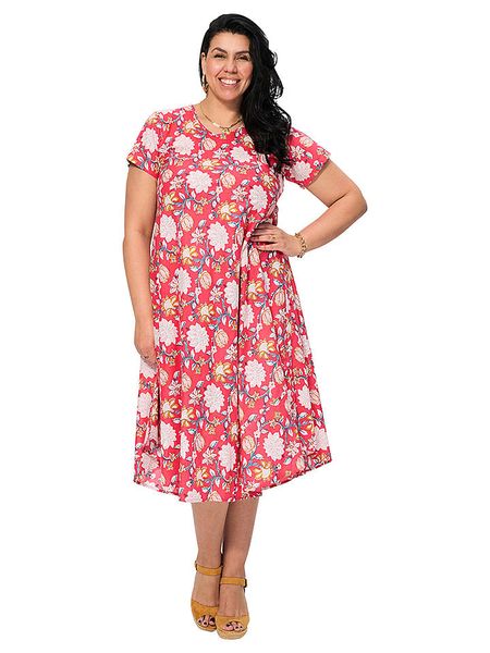 Aller Simplement Sukienka w kolorze czerwonym rozmiar: 46/48. Czerwone sukienki Aller Simplement, na co dzień, bez wzorów, z bawełny, klasyczne, bez kołnierzyka, bez ramiączek, midi, proste. Za 83.22 zł.