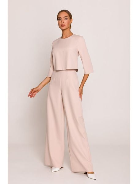 Made of emotion Kombinezon w kolorze jasnoróżowym rozmiar: XL. Różowe kombinezony Made Of Emotion, xl, bez wzorów, bez kołnierzyka, bez ramiączek. Za 249.17 zł.