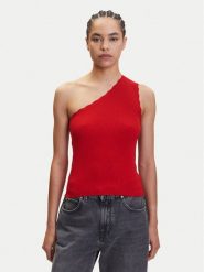 JDY Top Nanna 15351420 Czerwony Slim Fit. Czerwone topy JDY, xl, bez wzorów, z wiskozy, bez kołnierzyka, bez ramiączek. Za 79.99 zł.