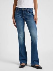 Lee Dżinsy "Jessica" - Bootcut - w kolorze niebieskim rozmiar: W27/L31. Niebieskie jeansy Lee, l, z aplikacjami, klasyczne. Za 143.50 zł.