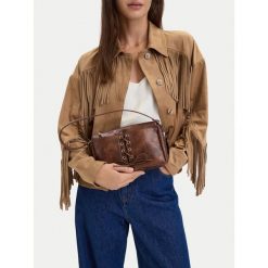 Torebka JENNY. Brązowe torebki klasyczne Jenny, bez wzorów, klasyczne, bez dodatków. Za 129.99 zł.