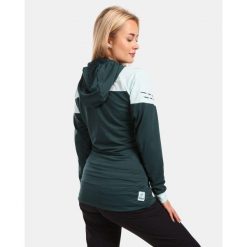 Bluza damska z kapturem Kilpi Memphis. Zielone bluzy z kapturem Kilpi, l, bez wzorów, z materiału, z kapturem, trekkingowe. Za 267.13 zł.