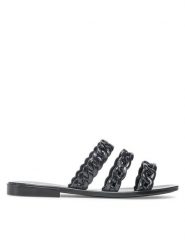 Melissa Klapki Feel + Camila Coutinho 33568 Czarny. Czarne klapki Melissa, bez wzorów, z tworzywa sztucznego, bez obcasa, bez zapięcia. Za 269.99 zł.