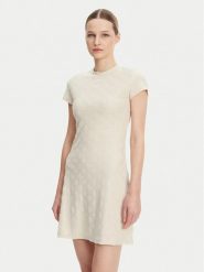 Guess Sukienka codzienna V5GK07 KCT02 Beżowy Regular Fit. Brązowe sukienki Guess, na co dzień, l, z aplikacjami, z syntetyku, bez kołnierzyka, bez ramiączek, proste. Za 227.50 zł.