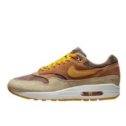 Buty do chodzenia dla dorosłych Nike Air Max 1 PRM Duck Pecan. Brązowe buty do biegania Nike, z aplikacjami, ze skóry, bez zapięcia, do biegania, Inne modele. Za 1,031.47 zł.