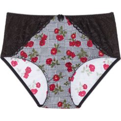 Figi wyszczuplające bonprix biało-czarny w kratę. Bielizna modelująca marki bonprix. Za 27.99 zł.