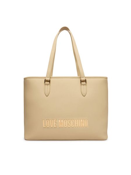 LOVE MOSCHINO Torebka JC4190PP1OKD0129 Beżowy. Brązowe shopper bag Love Moschino, bez wzorów, ze skóry, bez dodatków. Za 1,049.00 zł.