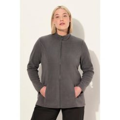 Damskie Bluza polarowa system modułowy do wpinania z recyklingu. Szare bluzy bez kaptura Ulla Popken, plus size, bez wzorów, z materiału. Za 195.99 zł.