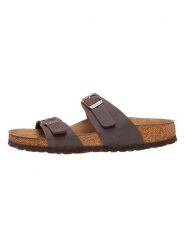 Birkenstock Klapki "Sydney" w kolorze brązowym rozmiar: 36. Brązowe klapki Birkenstock, bez wzorów, klasyczne, z otwartym noskiem, bez obcasa, bez zapięcia. Za 209.33 zł.