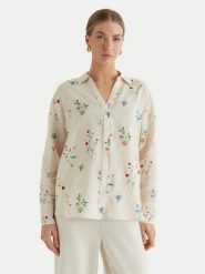 Vero Moda Koszula Josie 10315150 Beżowy Oversize. Brązowe koszule Vero Moda, xs, bez wzorów, z wiskozy, bez kołnierzyka, bez ramiączek. Za 169.99 zł.