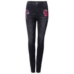 Desigual Jeansy Damskie Denim Atenas 30 Czarne. Jeansy marki Desigual. Za 449.00 zł.