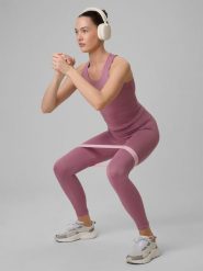 4F Crop-top treningowy szybkoschnący damski - różowy XL. Brązowe topy sportowe 4f, xl, bez wzorów, z elastanu. Za 99.99 zł.