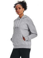 Under Armour Bluza Essential Fleece Hoodie 1373033 Szary Regular Fit. Szare bluzy Under Armour, s, bez wzorów, z bawełny, bez ramiączek, bez kaptura. Za 199.99 zł.