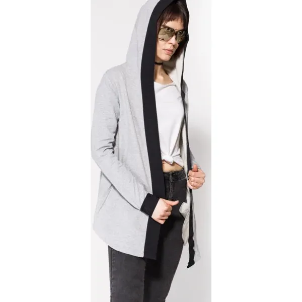 Confront Bluza Champion , szary, rozmiar M. Szare bluzy Confront, m, bez wzorów, z bawełny, casualowe, bez ramiączek, z kapturem. W wyprzedaży za 59.99 zł.