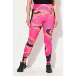Damskie Legginsy sportowe szybkoschnące wysoki stan z recyklingu. Czerwone legginsy Ulla Popken, bez wzorów, z elastanu, sportowe. Za 244.99 zł.