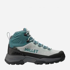 Buty trekkingowe damskie Millet Ubic Mid GTX. Zielone buty trekkingowe Millet, z gore-texu, przed kolano, bez zapięcia. Za 847.80 zł.