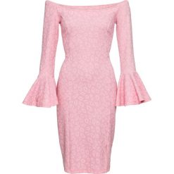 Sukienka z połyskującym nadrukiem w cętki leoparda bonprix jasnoróżowy leo. Sukienki marki bonprix. Za 89.99 zł.
