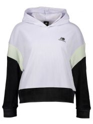 New Balance Bluza w kolorze biało-czarnym rozmiar: L. Białe bluzy New Balance, l, bez wzorów, bez ramiączek, z kapturem. Za 145.26 zł.