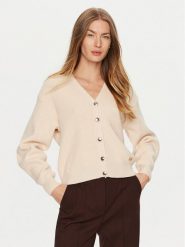 Rinascimento Kardigan CFM0011590003 Beżowy Regular Fit. Brązowe swetry Rinascimento, l, bez wzorów, z wiskozy, bez ramiączek. Za 219.99 zł.