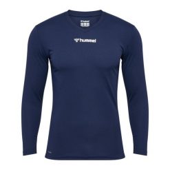 Koszulka z długim rękawem Hummel BL Essential. Niebieskie bielizna termoaktywna damska Hummel, bez wzorów, bez ramiączek, do piłki nożnej. Za 185.00 zł.