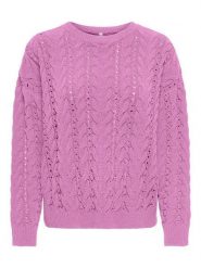 ONLY Sweter w kolorze różowym rozmiar: XS. Różowe swetry ONLY, xs, bez wzorów, ze splotem, bez ramiączek. Za 139.95 zł.