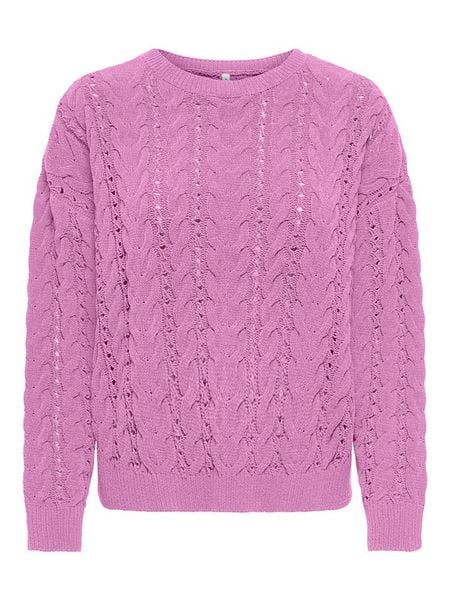 ONLY Sweter w kolorze różowym rozmiar: XS. Różowe swetry ONLY, xs, bez wzorów, ze splotem, bez ramiączek. Za 139.95 zł.