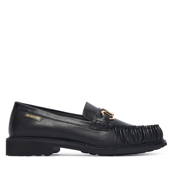 Mokasyny LOVE MOSCHINO. Czarne mokasyny Love Moschino, bez wzorów. Za 1,139.00 zł.