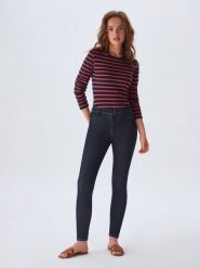 LTB Dżinsy "Jalessa" - Skinny fit - w kolorze granatowym rozmiar: W26. Niebieskie jeansy LTB, z aplikacjami, z podwyższonym stanem. Za 70.74 zł.