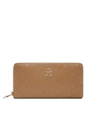 Tommy Hilfiger Duży Portfel Damski Th Distinct Lrg Za Mono AW0AW17258 Brązowy. Brązowe portfele Tommy Hilfiger, bez wzorów, ze skóry. Za 219.99 zł.