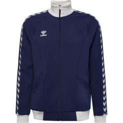 Bluza dresowa zapinana na zamek błyskawiczny Hummel Root. Niebieskie bluzy bez kaptura Hummel, xl, bez wzorów, z dresówki, bez kaptura, na fitness i siłownię. Za 302.00 zł.