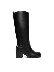 U.S. Polo Assn. Kozaki EO-SABINA002W/EY1 Czarny. Czarne kozaki U.S. Polo Assn., bez wzorów, z materiału, bez obcasa, na słupku, bez zapięcia. Za 289.99 zł.