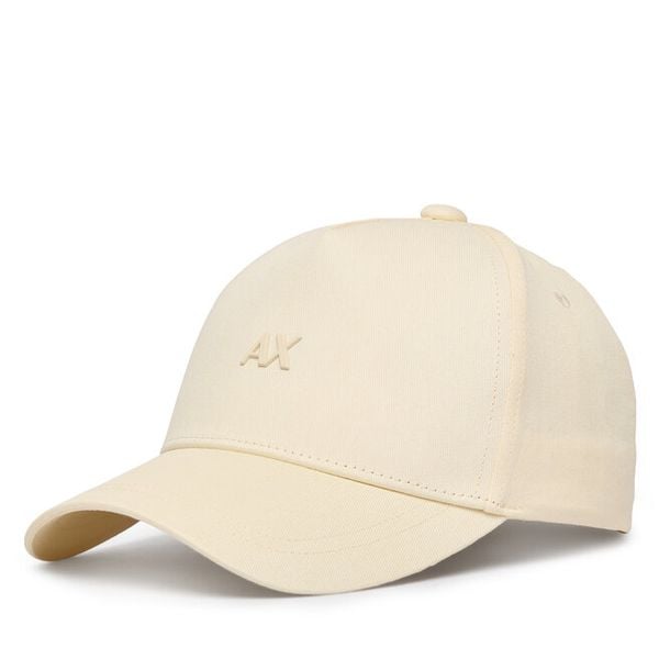 Czapka z daszkiem Armani Exchange. Białe czapki z daszkiem Armani Exchange, bez wzorów. Za 181.99 zł.
