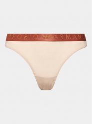 Emporio Armani Underwear Stringi 162468 3F235 03050 Beżowy. Brązowe stringi Emporio Armani Underwear, bez wzorów, z bawełny. Za 149.99 zł.