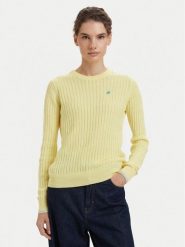 Beverly Hills Polo Club Sweter P-SS26W-M537390 Żółty Regular Fit. Żółte swetry Beverly Hills Polo Club, m, bez wzorów, z bawełny, bez ramiączek. Za 269.99 zł.