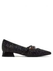 Hispanitas Baleriny Glitter-I24 BHI243567 Czarny. Czarne baleriny Hispanitas, bez wzorów, ze skóry, bez obcasa, bez zapięcia. Za 589.99 zł.