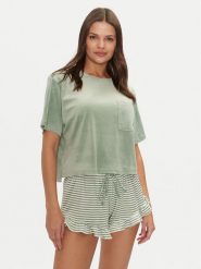Hunkemöller Koszulka piżamowa 206518 Zielony Relaxed Fit. Zielone koszule nocne Hunkemöller, m, bez wzorów, z syntetyku, bez ramiączek. Za 69.99 zł.