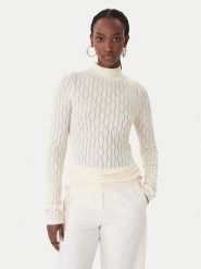 Patrizia Pepe Sweter 8K0368/K307-W409 Beżowy Regular Fit. Brązowe swetry Patrizia Pepe, bez wzorów, z syntetyku, bez ramiączek. Za 919.99 zł.