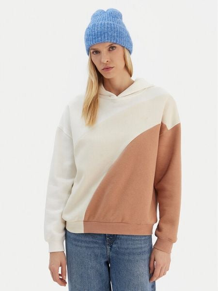 Roxy Bluza ERJFT04868 Beżowy Relaxed Fit. Brązowe bluzy Roxy, s, bez wzorów, z bawełny, bez kaptura. Za 169.99 zł.