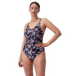 Strój Kąpielowy Speedo Shaping Strappy W Kolorze Czarno/Fioletowym - Rozmiar 40. Czarne stroje jednoczęściowe Speedo, bez wzorów, eleganckie. Za 2,027.24 zł.