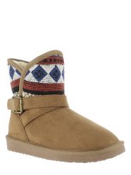 ISLAND BOOT Botki zimowe "Concho" w kolorze jasnobrązowym rozmiar: 40. Brązowe botki Island Boot, bez wzorów, z materiału, bez obcasa, bez zapięcia. Za 151.17 zł.