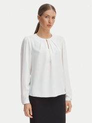 Rinascimento Bluzka CFC0127711003 Biały Slim Fit. Białe bluzki Rinascimento, xl, bez wzorów, z syntetyku, bez kołnierzyka, bez ramiączek. Za 449.99 zł.