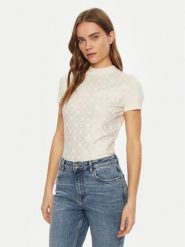 Guess T-Shirt W5RI15 J1314 Biały Regular Fit. Białe t-shirty Guess, s, z aplikacjami, z bawełny, bez kołnierzyka, bez ramiączek. Za 149.99 zł.